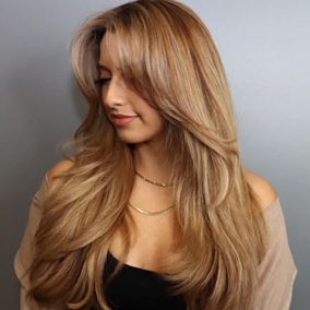 Haircuts Service face framing layers long length haircuts